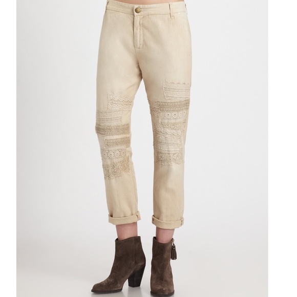 Current/Elliott Pants - Current/Elliott-The Buddy Trouser in Safari & Lace